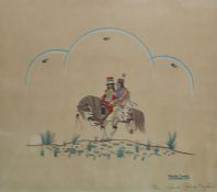 Paul Pahse-Topah Limited edition print "Osage Wedding Day", 408/1500, 40cm x 44cm