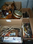 Quantity of tools and treen (4 boxes)
