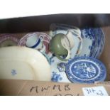 Assorted early 20th century ceramics including Masons Strathmore, a Spode 'Royal Jasmine' dish, a