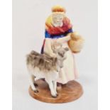 Royal Worcester figure of 'The Old Goat Woman', modelled by Phoebe Stabler, printed puce marks,