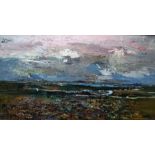 A Cawthorne (20th century) Oil on board Estuary scene, signed lower right, 60cm x 120.5cm