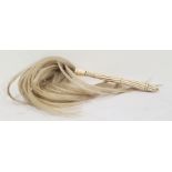 19th century carved ivory fly whisk with horse hair Condition ReportThe ivory part is 20.5 cm