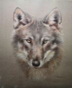 Joel Kirk (modern) Limited edition print Portrait of a wolf, 119/500, signed in margin in pencil