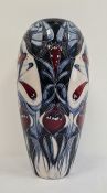 Moorcroft pottery vase by E Bossons, tall, ovoid with Art Nouveau tube-lined floral decoration,
