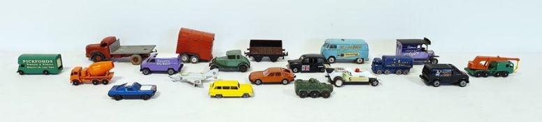 Small quantity of diecast vehicles to include Corgi, Matchbox, Dinky, a Corgi Toblerone van, a boxed