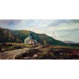 J C McDaid (20th century)  Oil on canvas House in rural landscape, signed and dated 71 lower