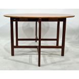 Mid 20th century Swedish teak extending dining table made by Joc Vetlanda, on straight supports