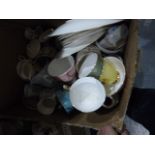 Quantity of ceramics including a Royal Albert part tea set 'Gossamer', a large conch shell,