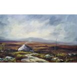 J C McDaid (20th century)  Oil on canvas Rural house in extensive landscape, signed and dated 72