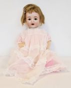 Simon & Halbig Kammer & Reinhardt bisque headed doll inscribed 'K*R Simon & Halbig 126 46' with