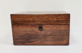 19th century rosewood writing slope with fitted interior, 17cm x 30cm