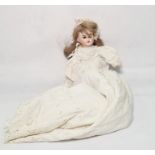 Armand Marseille bisque headed doll no.1894 with blue sleeping eyes, open mouth, moulded teeth,