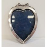 Silver heart-shaped photograph frame, 3.3oz,   17cm high, London 1893 Condition ReportDate is London