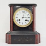 19th century marble mantel clock with Roman numerals on an enamel dial Condition ReportThe clock has
