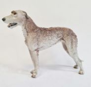 Nymphenburg porcelain model of an Irish wolfhound, early 20th century, printed green and impressed