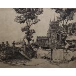 Various engravings to include: John Pride "Hugton Church", signed to margin lower right, 21cm x 26cm