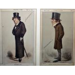 Pair of Vanity Fair framed prints "Statesman No.1" Jan 30 1869, No.13 and "Were He a Worse Man he