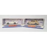 Two boxed Matchbox cars from the Dinky series, 1955 Mercedes Benz 300SL Gullwing (DY-12) and 1950