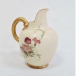 Royal Worcester blush ivory ground jug, circa 1900, printed puce marks, shape number 1094, with