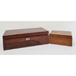 19th century writing slope and an oak box (2)