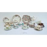 Atlas china chintz porcelain part tea service, a Royal Albert part tea service and various others