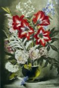 After Gerald Cooper Colour print  "Striped Lily", 71cm x 49cm