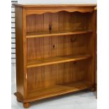 Pair of 20th century pine open bookcases, each 83.5cm x 100cm (2)