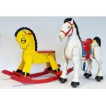 Metal Mobo-type rocking horse and a painted wooden rocking horse (2)  Condition ReportPlease see