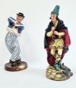 Royal Doulton figure 'The Hornpipe'  and anther 'The Pied Piper' (2)Condition ReportPied piper -