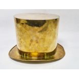 Early to mid 20th century novelty wine cooler or ice bucket in the form of a top hatCondition