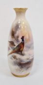 Royal Worcester slender oviform vase, printed puce marks, printed date code for 1913, shape number