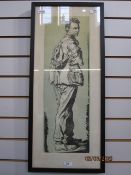 Robin Craig Guthrie (1902 - 1971)  Chromolithographic print  Portrait of Edward Thomas, signed lower