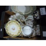 Quantity of assorted ceramics including Grindley 'The Selkirk' plates, Aynsley dessert bowls, Foley,