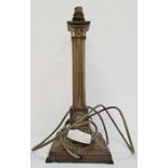 19th century brass candlestick converted to a lamp