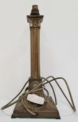 19th century brass candlestick converted to a lamp