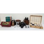 Collection of old cameras, binoculars, photographic equipment, etc (2 boxes)