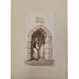Attributed to School of Peter De Wint (1784-1849) Collection of 18 sepia watercolours  Various