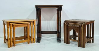 Three assorted nests of coffee tables (3)