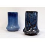 Matched pair of blue glazed Cobridge stoneware vases (2)