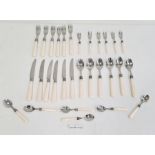 A quantity of stainless steel flatware, bottle opener, plated ware, pewter tankard and a