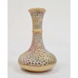 Worcester 'Grainger & Co' small reticulated bottle-shaped vase, circa 1900, printed green marks,