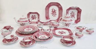 Copeland Spode 'Camilla' pattern earthenware dinner, tea and coffee service with underglaze