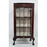 Late 19th/early 20th century mahogany display cabinet with glazed door enclosing three shelves,