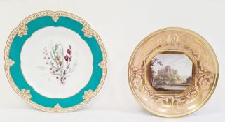 Worcester 'Barr, Flight & Barr' topographical saucer dish, circa 1815, printed and impressed