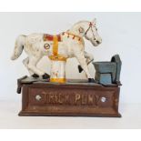 A painted cast iron 'Trick Pony' money box