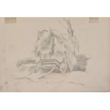 Frank Lewis Emmanuel (1865-1948) Collection of pencil sketches  Country landscape and harbour