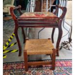 Piano stool and a string-topped stool (2)