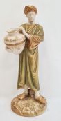 Royal Worcester model of a water carrier, printed green marks, shape number 1250, after the model by