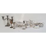 Various items of silver-plate and EPNS to include tankards, jugs, boxes of cutlery, etc (2 boxes)
