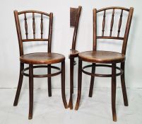 Pair of Bentwood chairs with labels underneath 'Fischer' (2)